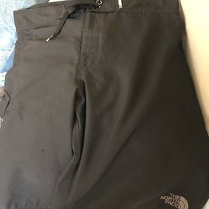 Black north face board shorts